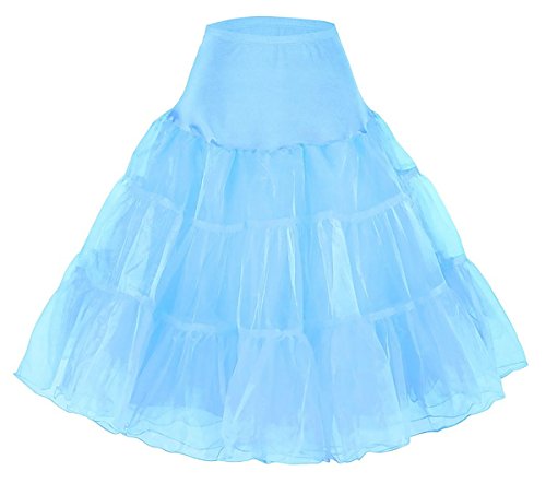 Image of 1950s Vintage Knee Length Crinoline Petticoats For Women Tulle skirts for under dresses 50s Clothing
