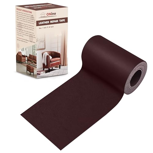 Image of ONine Leather Repair Tape 3X60 Inch Patch Leather Adhesive For Sofas, Car Seats, Handbags, Jackets,First Aid Patch (Mulberry)