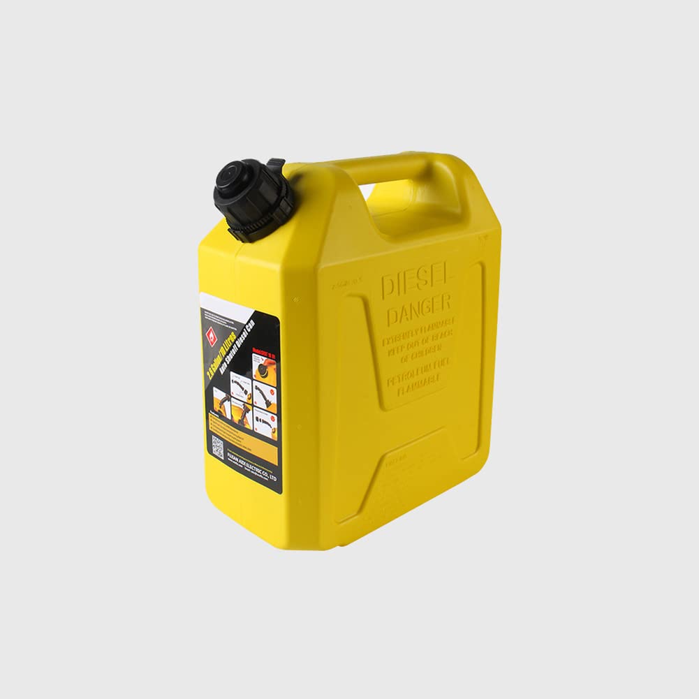 URFEDA Bidón de gasolina de 5 L/10 L, bidón de repuesto, bidón de gasolina, bidón de diésel, bidón de combustible, gasolina y diésel, con tubo de vertido