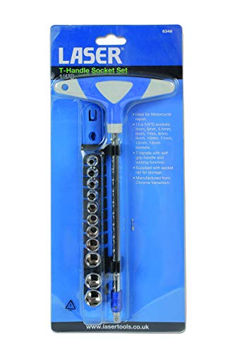 Laser 6346 T-Handle Socket Set 1/4"D 12pc, Multi, 1/4 inches - Image 3