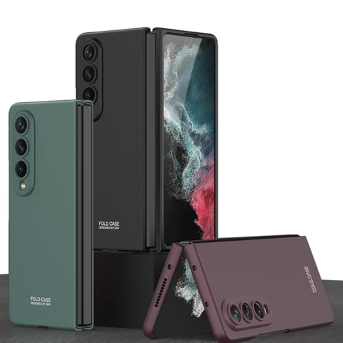 Image of TechTrendz Matte Case Compatible with Samsung Galaxy Z Fold 4 Hard PC Cover Full Body & Camera Lens Protection Cover for Galaxy Z fold 4 (Black)