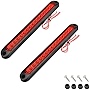 2PCS Trailer Identification Light, 10 Inch 15 LED Waterproof Turn Signal Tail Light, 10 to 30-volt Stop Turn Tail Light Bar Strip, Rear Side Marker Lights for Car Trucks Pickups Marine Boats (Red)
