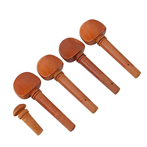 1 Set 4/4 Hout Viool Onderdelen met Kinsteun Endpin Staartstuk Kurk Hout Tuning Pinnen Schroef Staart Darm Viool… - Image 6