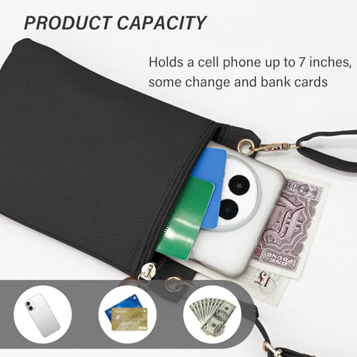 Cell Phone Purse, PU Leather Phone Bag Cell Phone Wallet for Women and Girls, Crossbody Phone Purse for Shopping3