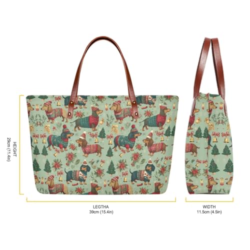 Image of Top Handle Purse for Women, Large Tote Handbag With PU Wallet Set, Gift for Mom