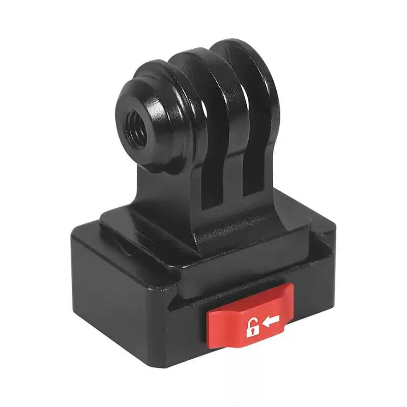 One-Hand Lock & Unlock Quick Release Mount Aluminum Three-Prong Camera Mount for insta360 for GoPro 11 12 13 for DJI Action 3 4 Camera