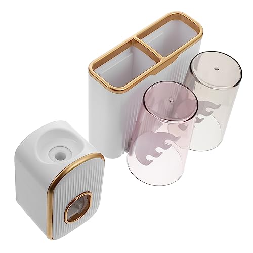 FELTECHELECTR Set Di Supporti Per Attrezzature - Spremi-dentifricio A Parete + Supporto Per Bicchiere Per Gargarismi + Portaspazzolino - Organizzatore Per Articoli Da Toeletta Australian Home