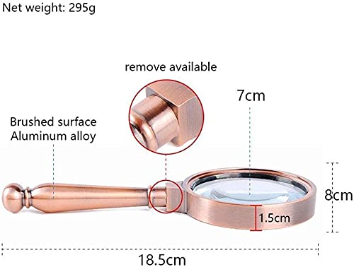 Lente d'Ingrandimento Grande Obiettivo Zoom 5X 10x Nuova Lente d'Ingrandimento Portatile Leggera da 80 mm, Lente per Leggere Hobby Giornali Mappe Monete Artigianato a Maglia