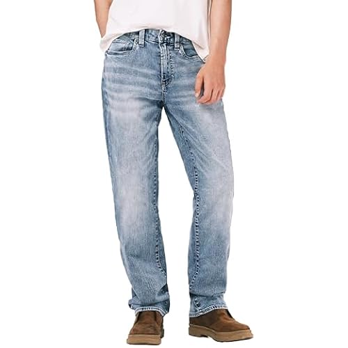 Buffalo David Bitton Mens Relaxed Straight Leg Driven Jean with Stretch Fabric