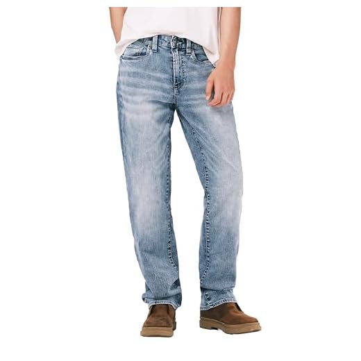 Buffalo David Bitton Men's Relaxed Straight Driven Jeans, Sandblasted Blue Wash Indigo, 36W x 32L