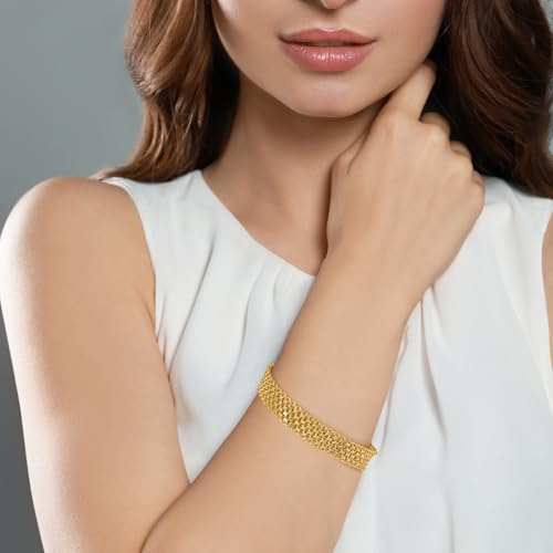 Simlayton 14K Gold Mesh Bracelet