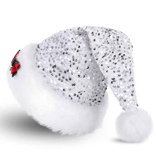 SKYDUE Weihnachtsmütze,Weihnachtsmützen Erwachsene -Weiches Material...