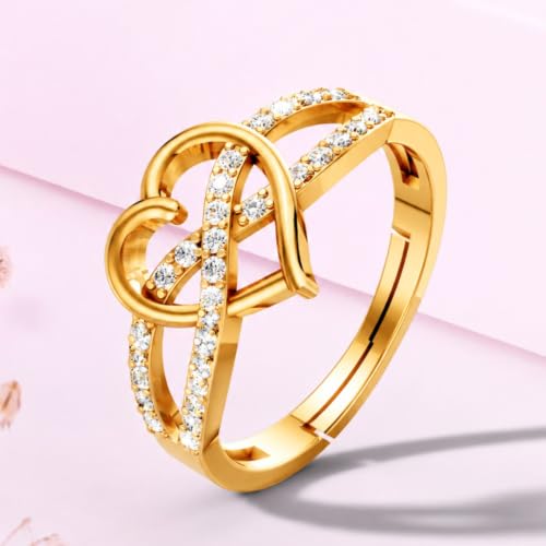 Image of Miss Highness 925 Silver Heart Infinity Ring for Women and Girls | Minimal Adjustable Design | Silver Jewellery With Authenticity Certificate | Gift for Girlfriend Wife | Office Wear Ring