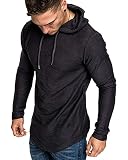 Mens Fashion Workout Hoodies Athletic Breathable lightweight Sports Sweatshirt Solid Color Soft Pull