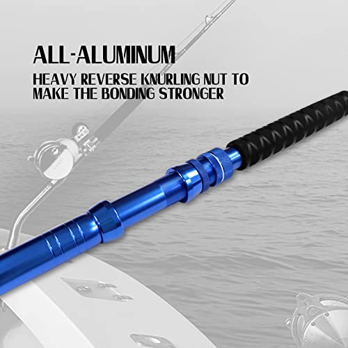 Fiblink FIBLINK Bent Butt Fishing Rod 2-Piece 5'1 Inch Saltwater Trolling Rod Heavy Roller Rod Conventional Boat Offshore Fishing Pole 50-80 Lbs thumb #3