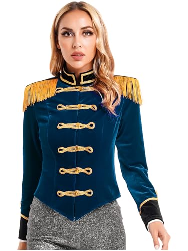 Uniforme à manches longues de directeur de cirque en velours pour fête