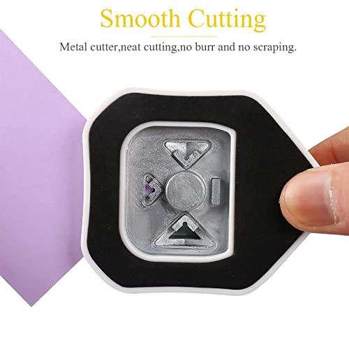 LOONENG 3 Way Chamfer Corner Punch, 3 in 1 Craft Paper Corner Cutter for Paper Crafts Laminate, Cardstock, Business Card - Image 2