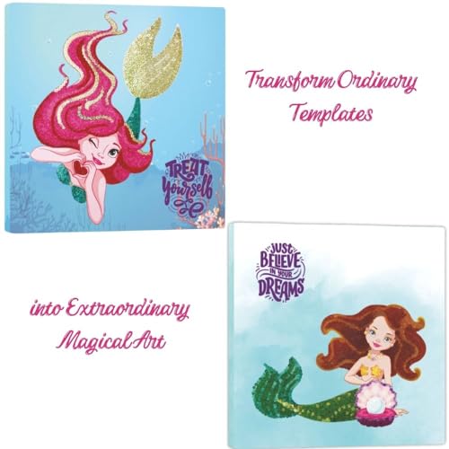 Image of TOYKRAFTT Sparkling Art Mermaids - Sand & Sequin Art Kit for Girls 5+