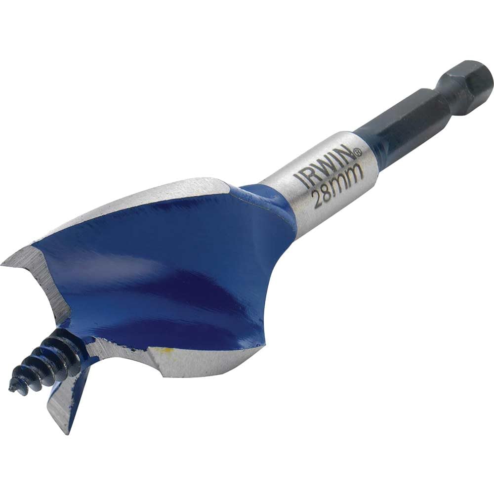 Irwin Blue 6X Groove Stubby Wood Drill Bit