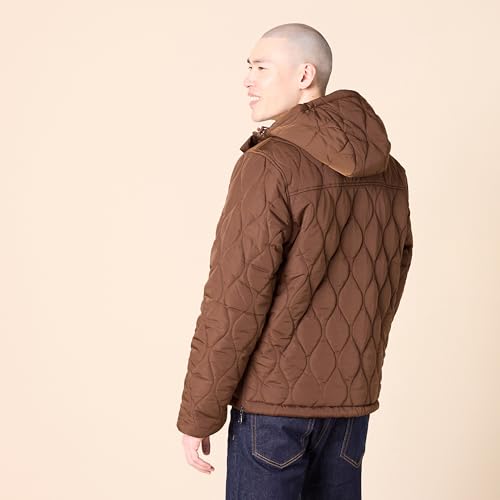 Image of Amazon Essentials Mens Anorak Hooded Quarter-Zip Puffer Coat