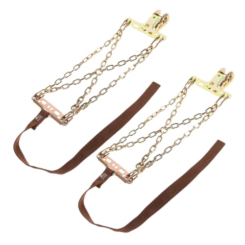 HOLIDYOYO 2pcs Snow Tire Chains for Cars Non Slip Traction Cables for Emergency Use Enhanced Grip Ice Snow Adaptable Design for Various Passenger Vehicles
