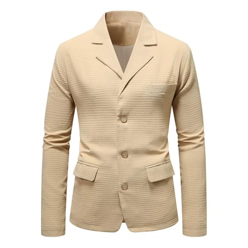 Mens Classic Fit Suit Separates Jackets– Stretch Blazer Lightweight Solid Color Sport Coat for Business Wedding Daily Wear