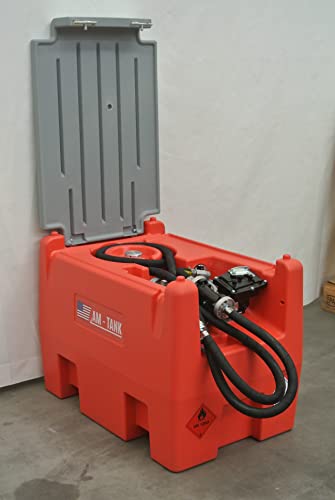Portable Fuel Tank 58Gl Gasoline And Diesel With 12V Pump, 13Ft Hose, Automatic Nozzle And Covering Lid. #TOP7