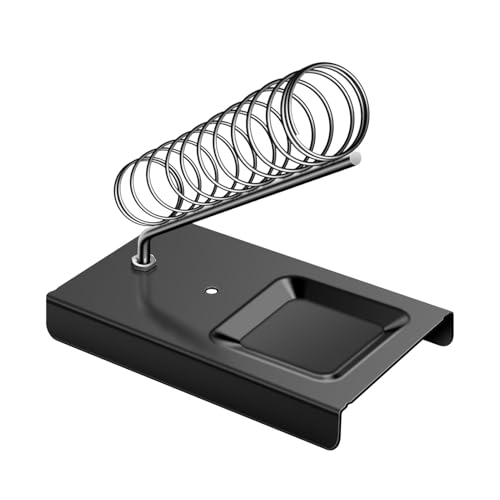 Soporte de soldador – Base de soldadura cuadrada con resistencia a altas temperaturas | Soporte en espiral de hierro de soldadura | Base de hierro de soldadura | Soporte de soldador resistente para
