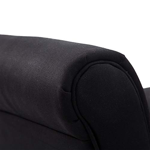 HOMCOM Bed End Side Chaise Lounge Sofa Window Seat Arm Bench Wooden Leg Fabric Cover - Image 8