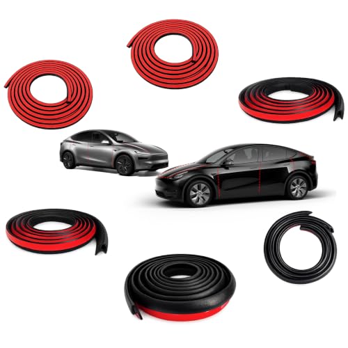 Rubber Seal Strip for Model Y Weather Strip Wind Noise Reduction Doors Trunk Hood Soundproof Trim Seal for Model Y Juniper Interior Accessories 2020-2026