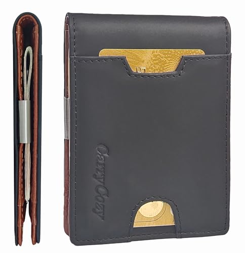 Shoebill Zippered Leather Wallet | Compact Coin & Card Holder with