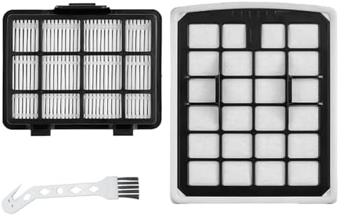 2 Pcs Replacement Filter Compatible with Eureka NEN180 NEN186BL Bagless Canister Vacuum Cleaner,1 Dust Cup Filter Element 1 HEPA Filters 1 Cleaning Brush