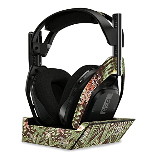 Image of MightySkins Carbon Fiber Skin Compatible with Astro A50 Wireless Headphones + Base Station (Gen 4) - Tiger Jungle | Protective, Durable Textured Carbon Fiber Finish | Easy to Apply | Made in The USA