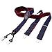 Produktbild DonDon Hosenträger Herren extra stark 3,5 cm breit mit 4 Hosenträger Clips in Y-Form und braunem Leder Patch, dunkelblau