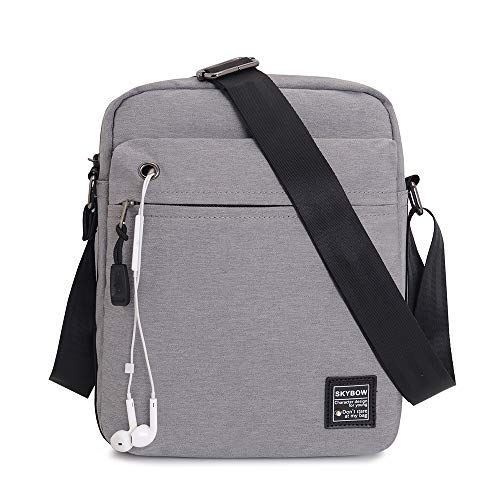 Vodabang Bolso Bandolera Hombre Pequeño Viaje Bolso Mensajero vertical Hombres 28x22x9 cm