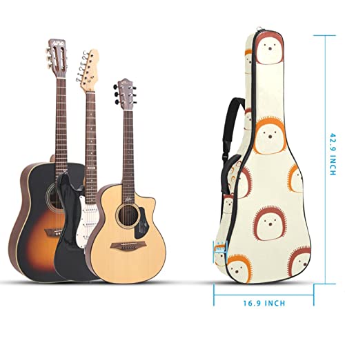 Housse de guitare en tissu Oxford imperméable avec bandoulière réglable Orange et marron - Les Beatles, Paul McCartney, John Lennon, RIngo Starr, George Harrison Housse de guitare en tissu Oxford imperméable avec bandoulière réglable Orange et marron – Image 6