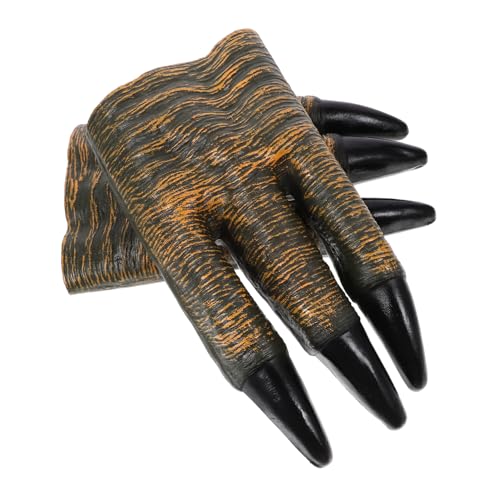 Yardwe 2pcs Realistic Dinosaur Gloves for Boys and Girls Lifelike Soft Puppets for Performance Parties and Imaginative Play