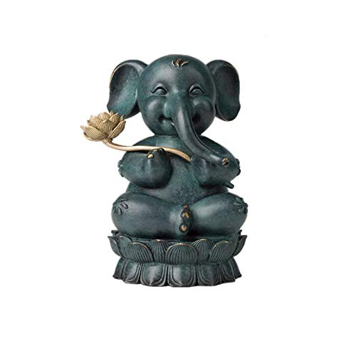 Éléphant Feng Shui en laiton : statue porte-bonheur sérénité et richesse
