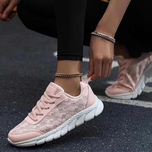 Women's Luxurious Orthopedic Sneakers, Orthopedic Sneakers for Women, Lace Print Hollow Breathable Mesh Shoes, with Arch Support2