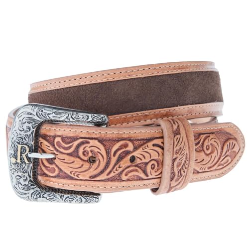 Men's Chocolate Suede Belt