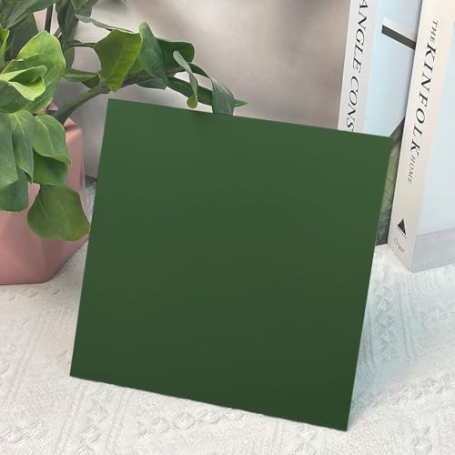 Image of 2 Pcs 12x12 Inch 1 /8 in Thickness Mughal Green Pastel Color Plexiglass Panel One Sided Glossy One Sided Frosted Plexiglass for DIY Items