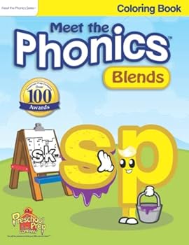 Paperback Meet the Phonics - Blends - Coloring Book