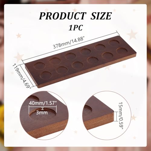 UNICRAFTALE Tequila Shot Board Glass Holder Wooden Flight Glass Cup Tray 12pcs Shots Tequila Gifts Bar Serving Trays for Restaurant Bar Kitchen Party Family Gathering - Image 3