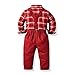 Moyikiss Studio Toddler Dress Suit Baby Boys Gentleman Clothes Sets Bow Ties Shirts + Suspenders Pants Outfits (Red-a, 110/4T)