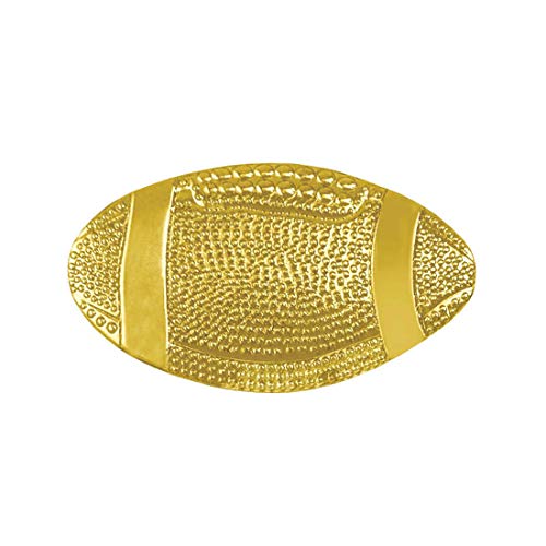 Express Medals Die-Stamped Solid Medal Gold Finished Football Chenille Lapel Pin with Clutch Back