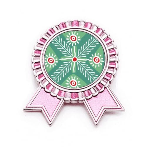 Broche rose Totems du Mexique en métal M pour égayer un vêtement sombre et uni