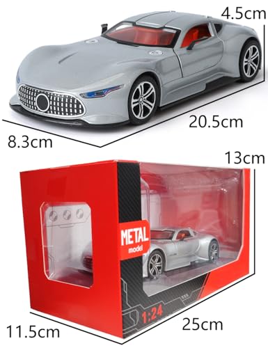 Modelo de Coche de Juguete 1:24 Silver AMG Vision GT miniatura 2