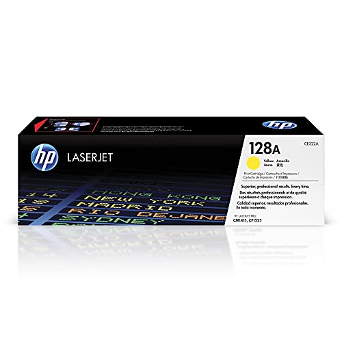 Toner jaune HP 128A authentique CE322A pour imprimante LaserJet