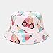 Produktbild JZDH Fischerhut Für Frauen Weißer Cartoon-Marienkäfer Gedruckter Fischerhut Weiblich Outdoor Wild Männlich Lässig Sonnenhut Damen Sommerhut