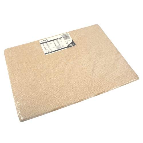 100 Tischsets, Papier 30 cm x 40 cm Sand Cotton Style, Sie erhalten 10 Packungen á 100 Stück (insgesamt 1000 Stück)
